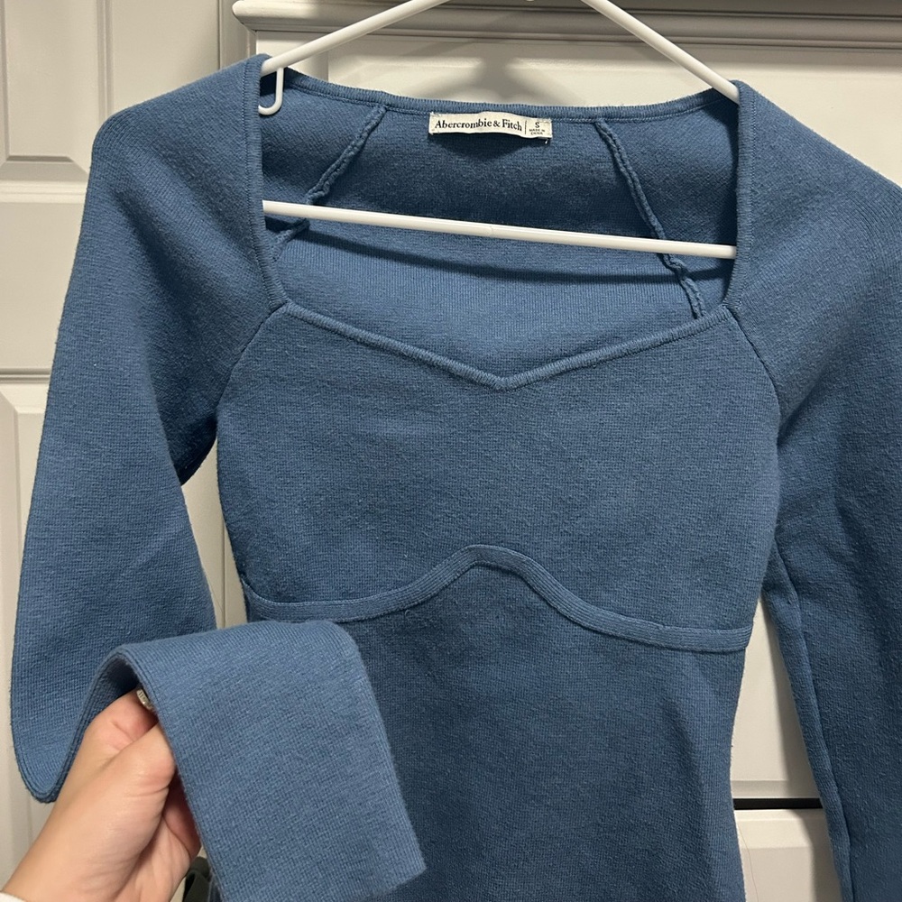Abercrombie & Fitch Slate Blue Knit Top